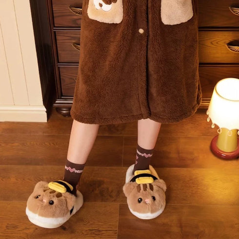 Sushi Cat Plush Indoor Slippers