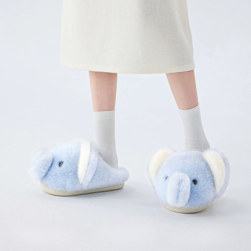 Plush Elephant Fleece House Slippers
