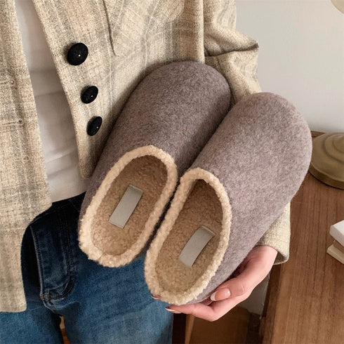 Pebble Plush Slip-in Slippers