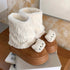 Furry Cat Face Platform Boots