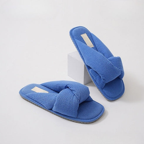 Plush Twist Crossband Slippers