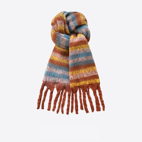 Rainbow Mohair Scarf