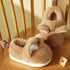 Fuzzy Chipmunk Design Kids Slippers