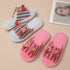 Cherry Bow Stripe Plush Slippers