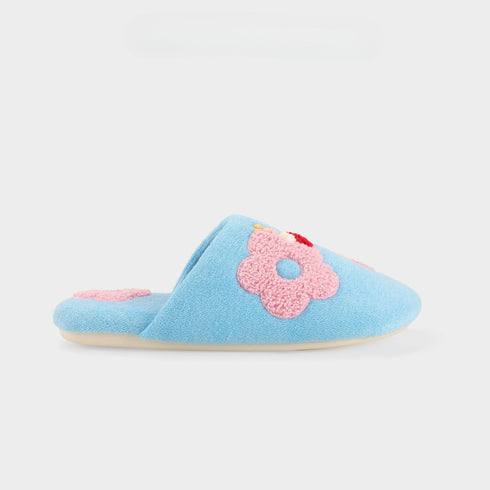 Tufted Flower Soft House Slippers
