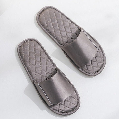 Satin Band Quilted Comfort Slides