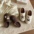 Embroidered Star Puppy Fleece Slippers