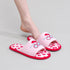 Embroidered Cherry Leopard Print Slides