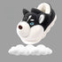 Goofy Husky Dog Plush Slippers