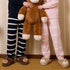 Fuzzy Teddy Bear Face Slippers