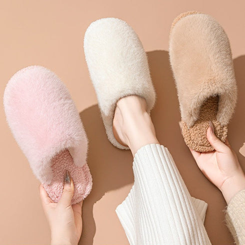 Fuzzy Cocoon Closed-Toe Slippers