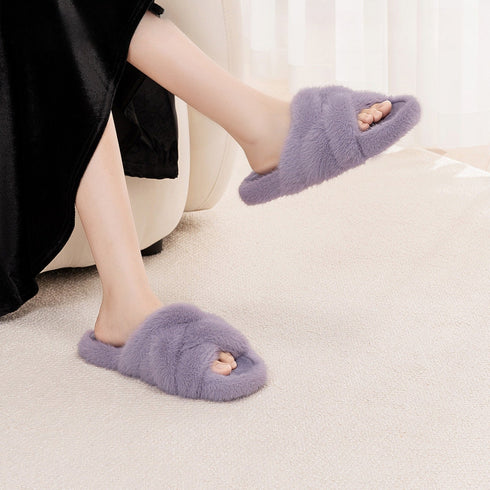 Twist Plush Cross-Band Slippers