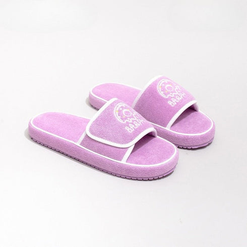 Chunky Terry Cloth Platform Slides
