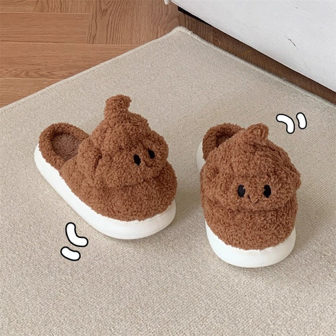 Hilarious Poop Emoji Plush Slippers