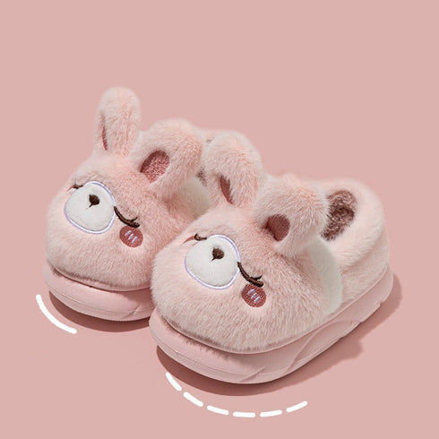 Fuzzy Cartoon Animal Plush Slippers