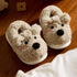 Fuzzy Westie Dog Winter Slippers