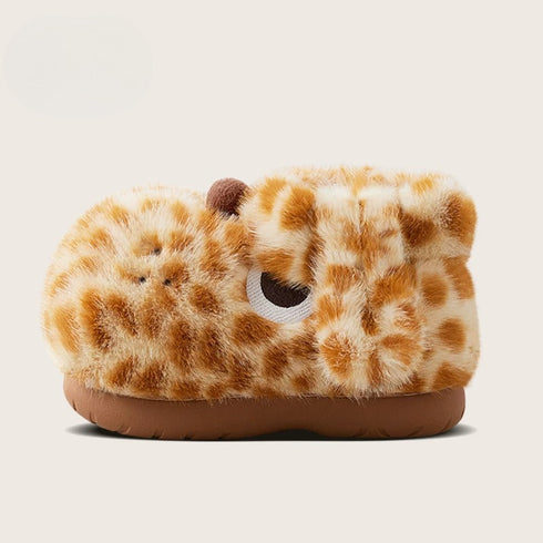 Spotted Puppy Plush Bootie Slippers