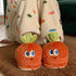 Goofy Carrot Face Plush Slippers