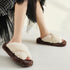 Crisscross Cloud Plush Platform Slippers