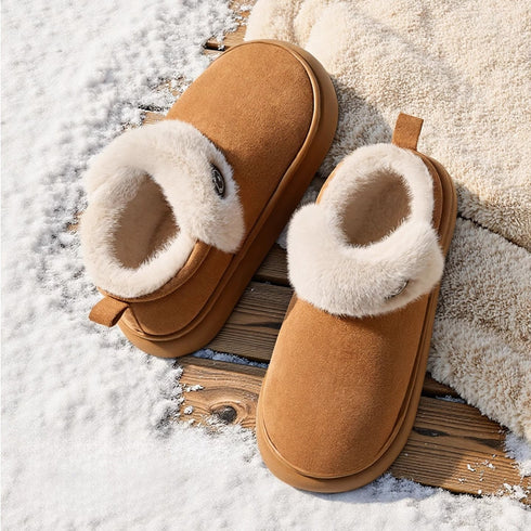 Chunky Sole Furry Bear Boots