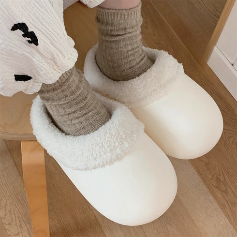 Cozy Waterproof Puffy Bread Slippers