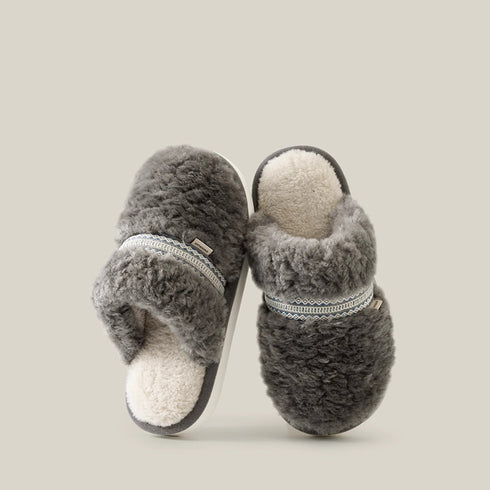 Cozy Sherpa Ethnic Band Slippers
