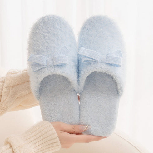 Whisper-Soft Bow Home Slippers