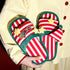 Contrast Stripe Star Patch Slippers