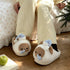 Sleeping Cat Nightcap Plush Slippers