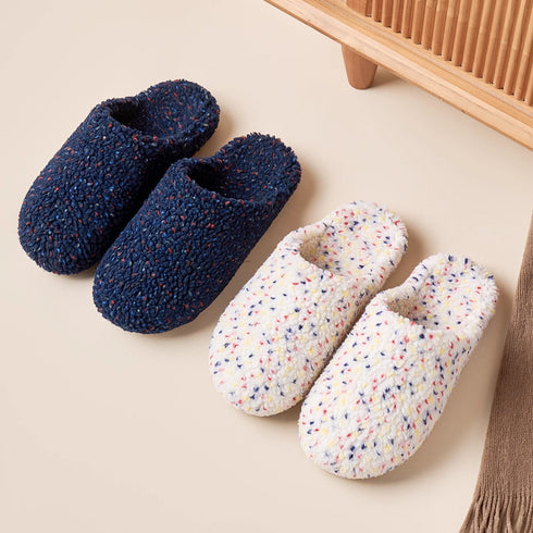 Confetti Boucle Fleece Warm Slippers