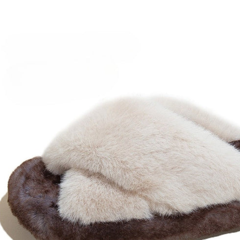 Crisscross Cloud Plush Platform Slippers