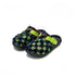 Frayed Checkerboard Buckle Strap Mules