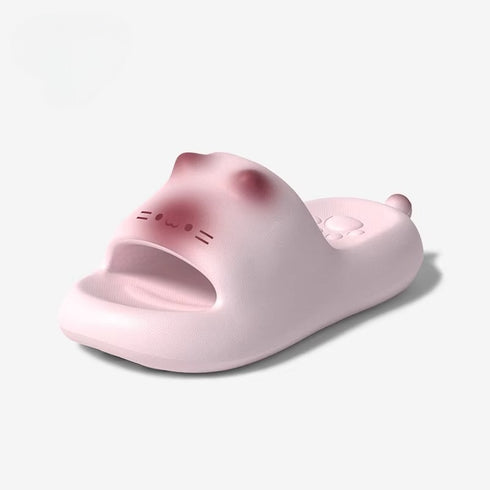 Playful Cartoon Cat Foam Slides