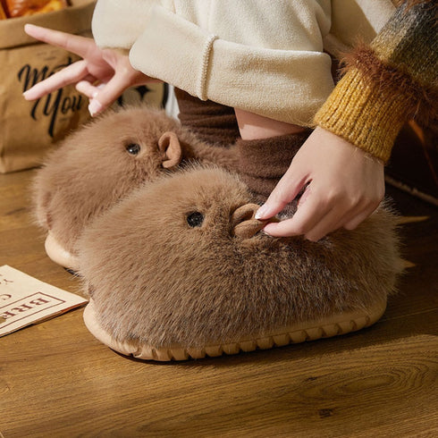Sleepy Capybara Slippers