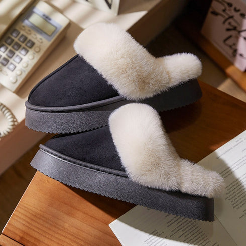 Velvety Puff Slippers