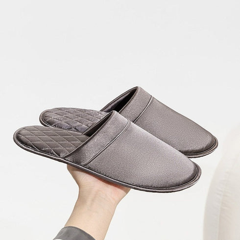 Sleek Piped Closed-Toe Slippers