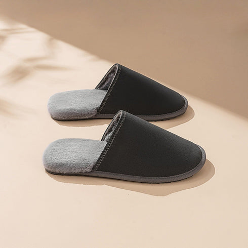 Low-Profile Fleece Lounge Slippers