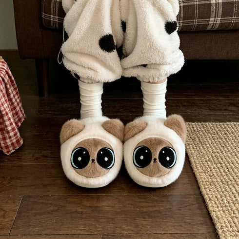 Big Eye Siamese Cat Slippers