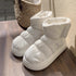 Glossy Padded Velcro Snow Boots