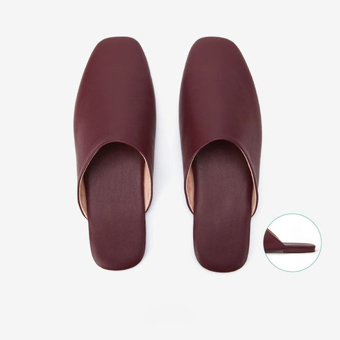 Lazy Elegance Leather Flat Mules