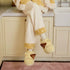 Embroidered Cat Ears Plush Slippers