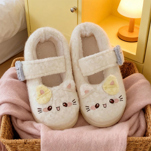 Velcro Kitty Mary Jane slippers