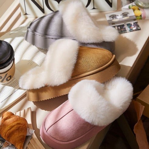 Velvety Puff Slippers