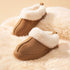 Chunky Platform Fleece Collar Slippers