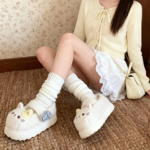 Velcro Kitty Mary Jane slippers