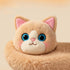 Playful Cat Face Plush Slippers