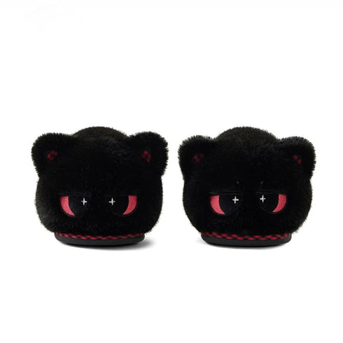 Whimsical Cartoon Cat Plush Slippers