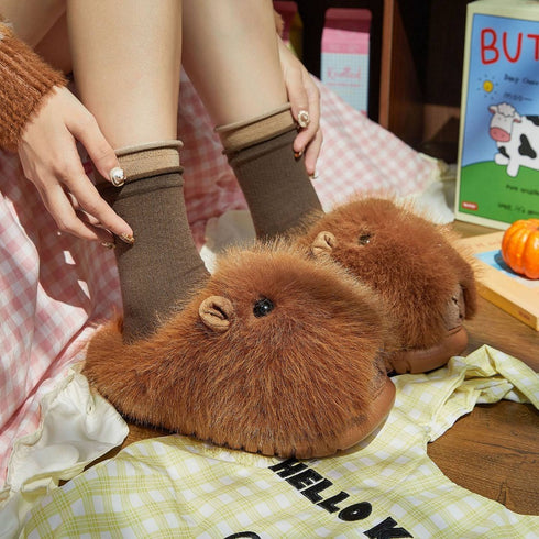 Sleepy Capybara Slippers