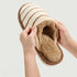 Soft Striped Plush Bedroom Slippers