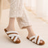 Fuzzy Crisscross Band Warm Slippers